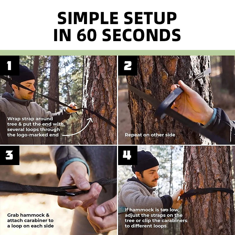 Outdoor Camping Hammock - Single or Double Hammock