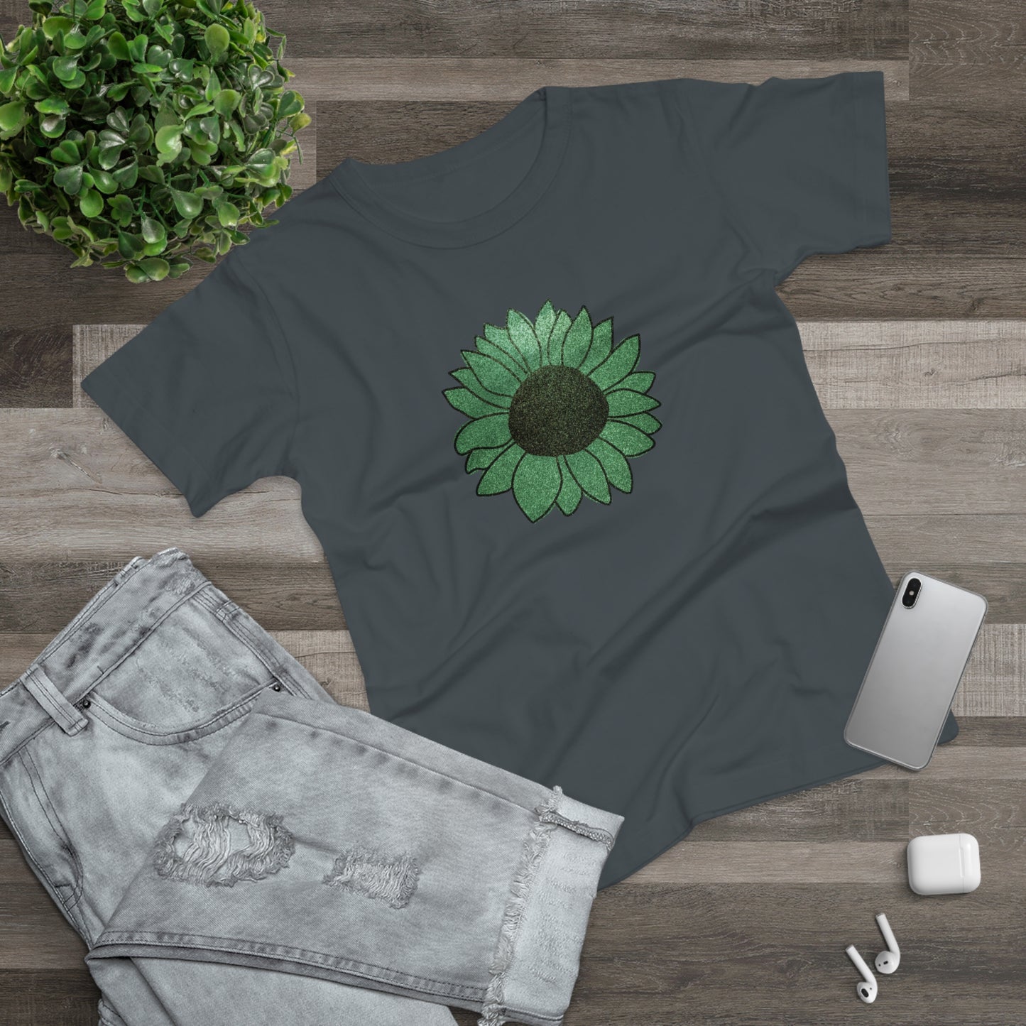 Green Flower Women's T-shirt