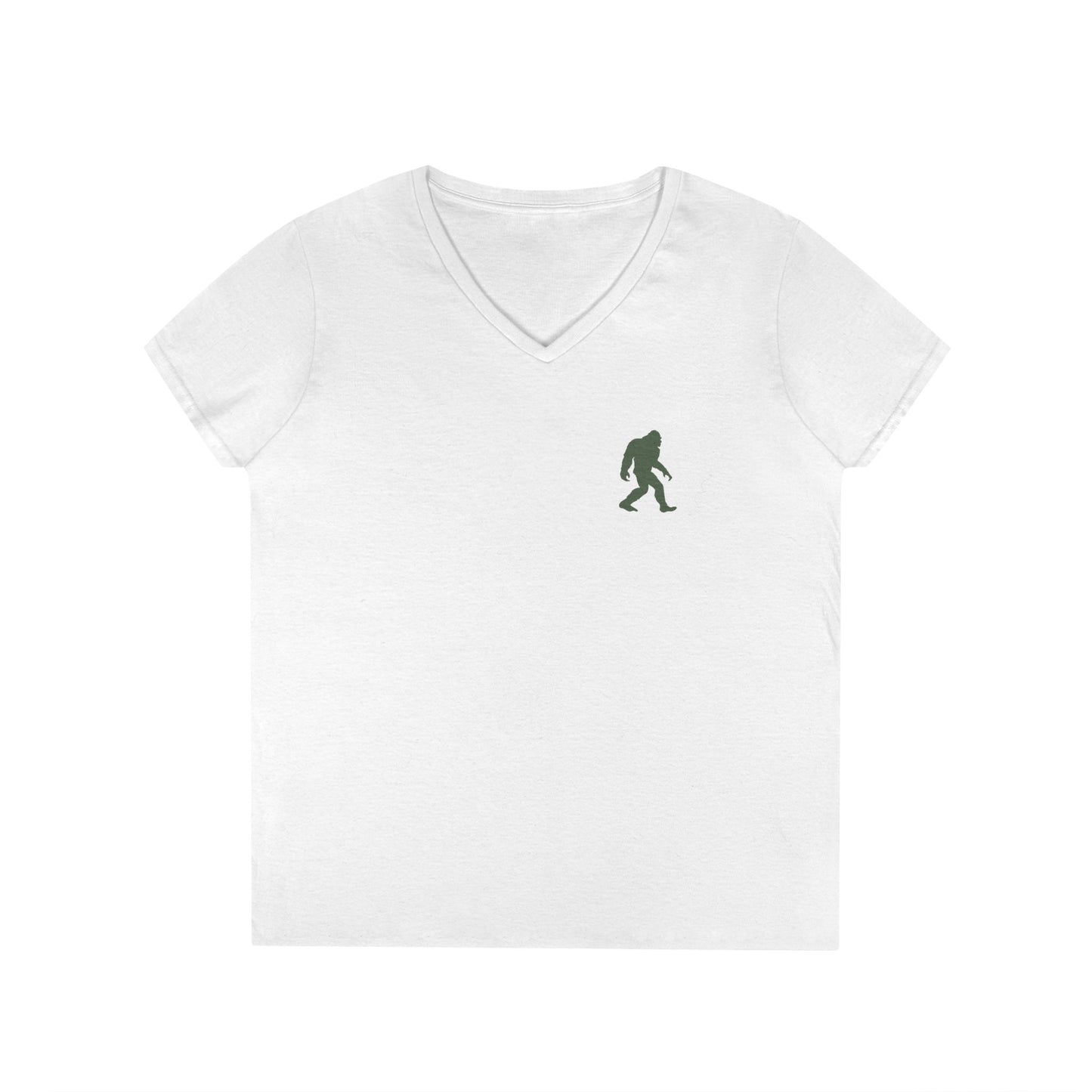 Bigfoot Forest Ladies V-Neck T-Shirt