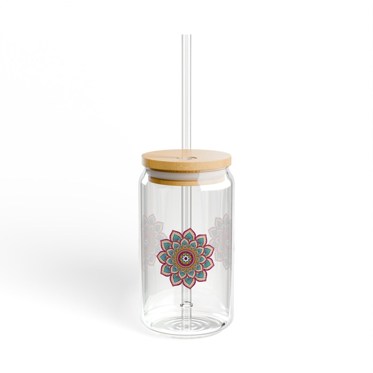 Spring Flower Sipper Glass, 16oz