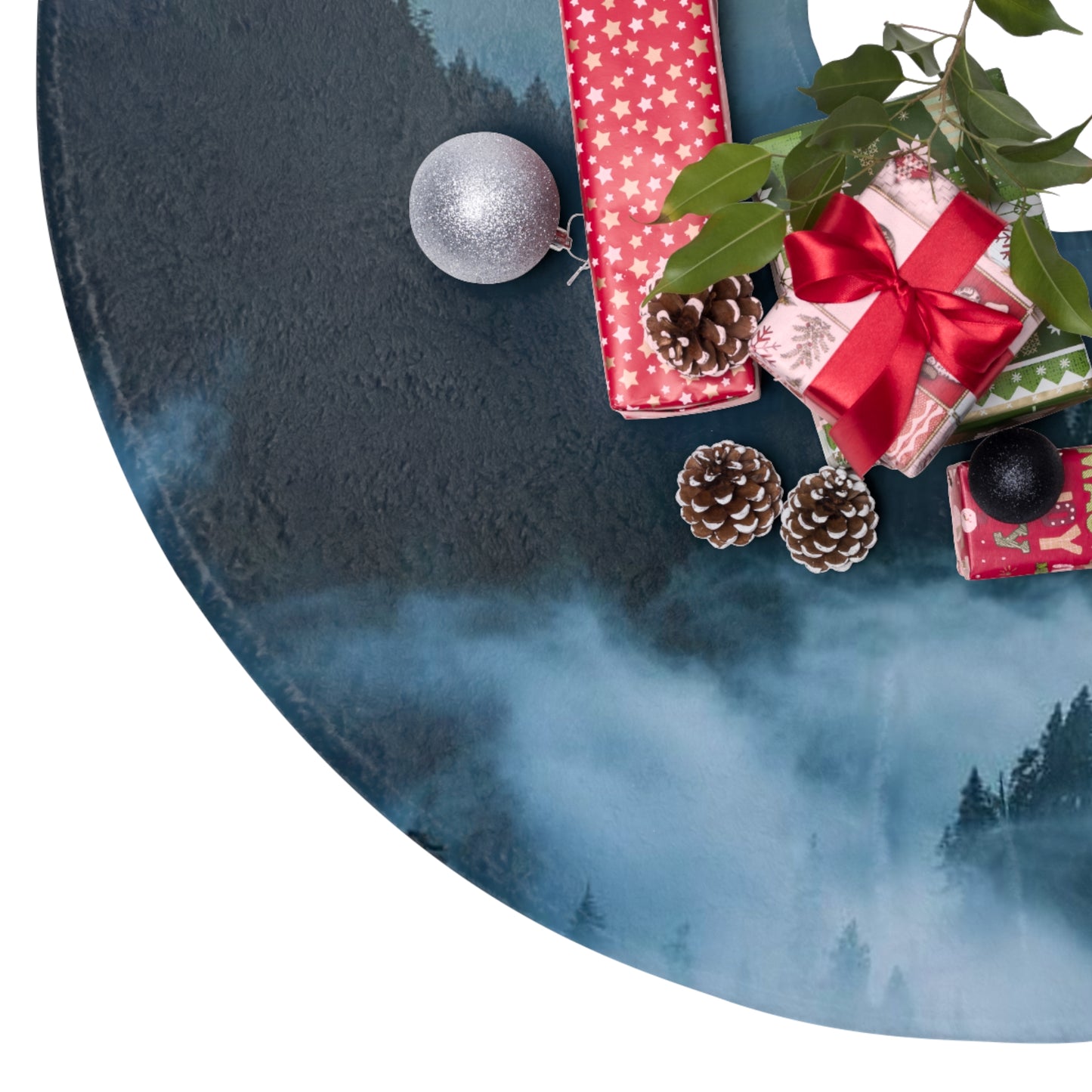 Foggy Mountain Christmas Tree Skirt