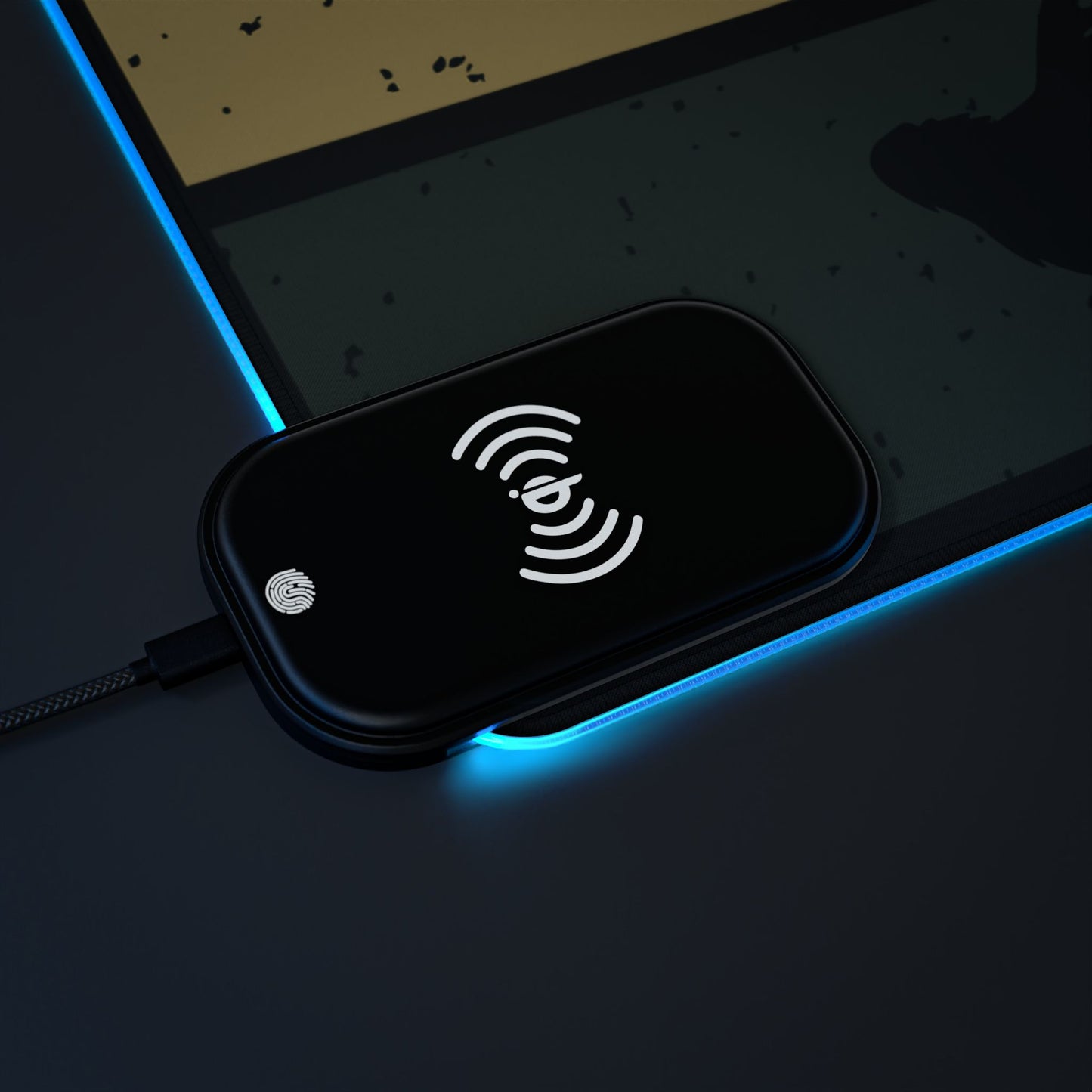 Bigfoot Roads - LED Gaming Mouse Pad, Wireless Charging