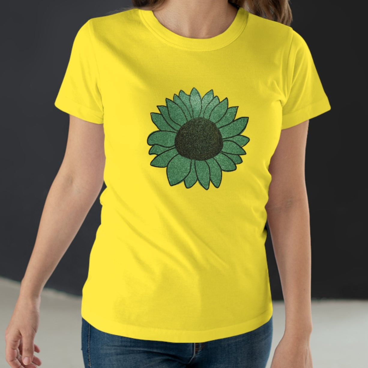 Green Flower Women's T-shirt