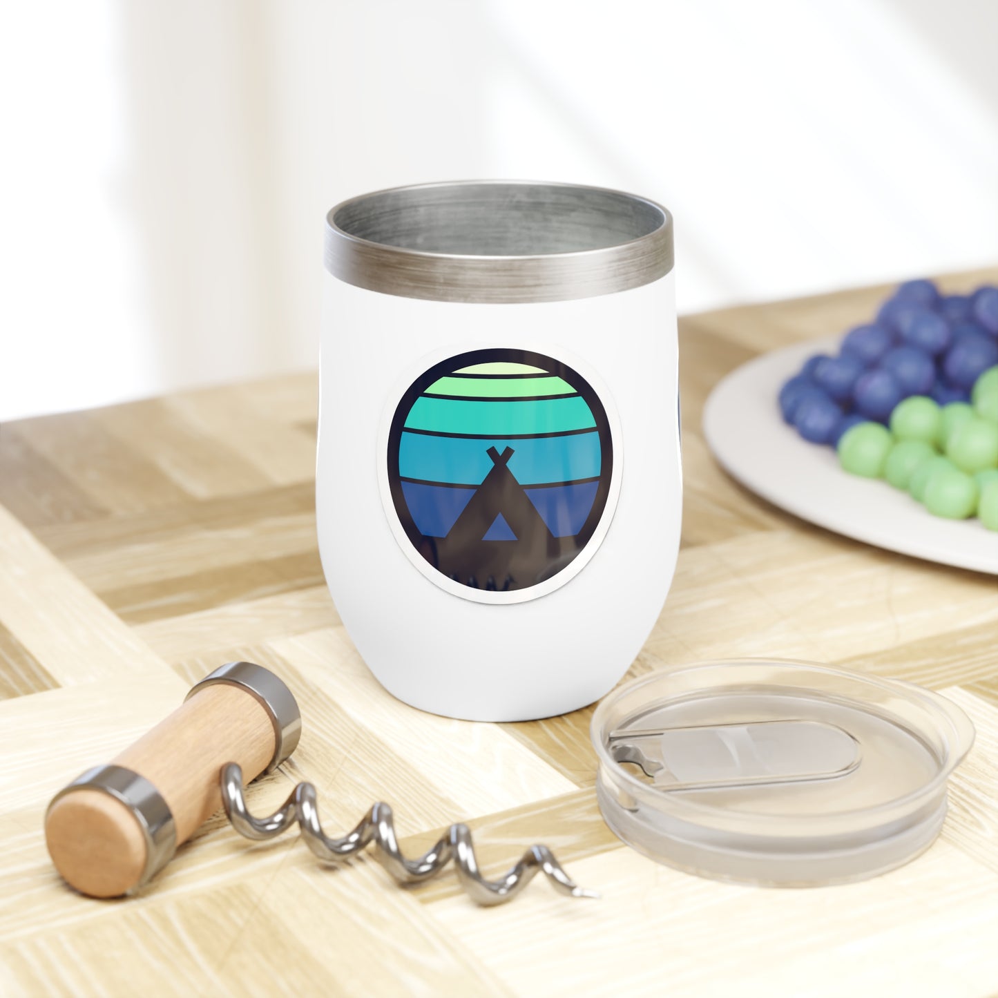 Blue Sky Camp Chill Wine Tumbler