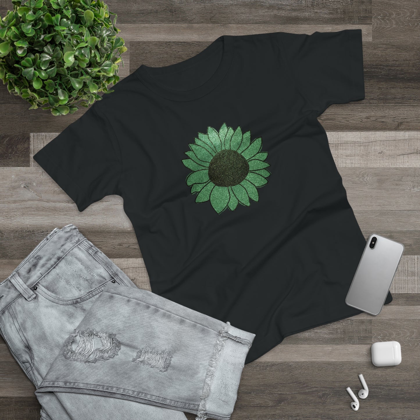 Green Flower Women's T-shirt