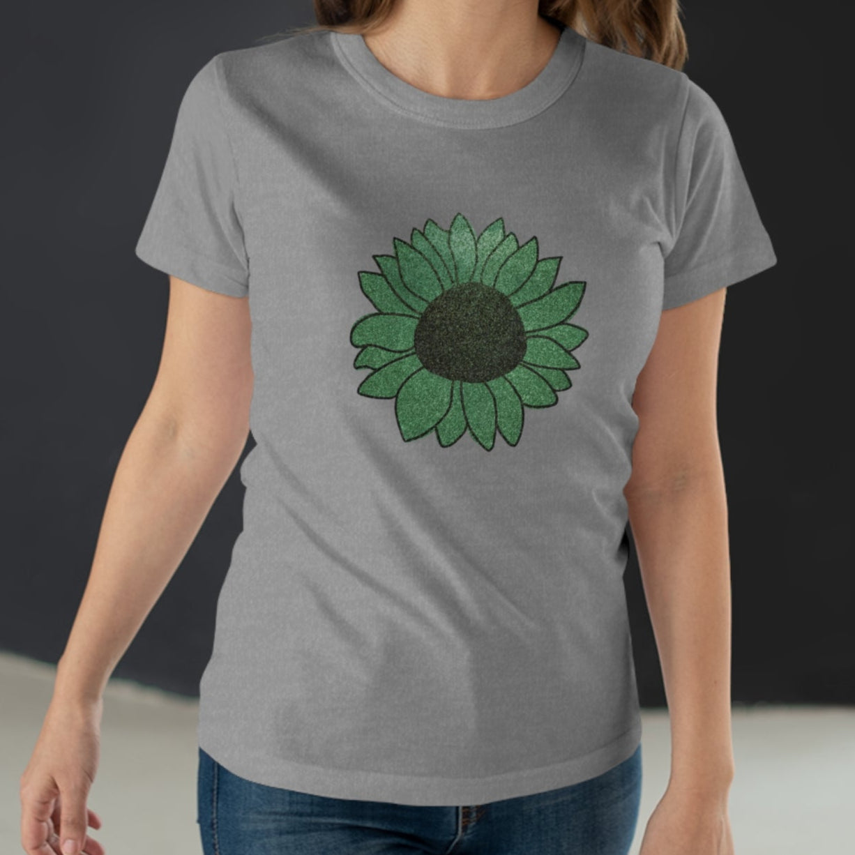 Green Flower Women's T-shirt