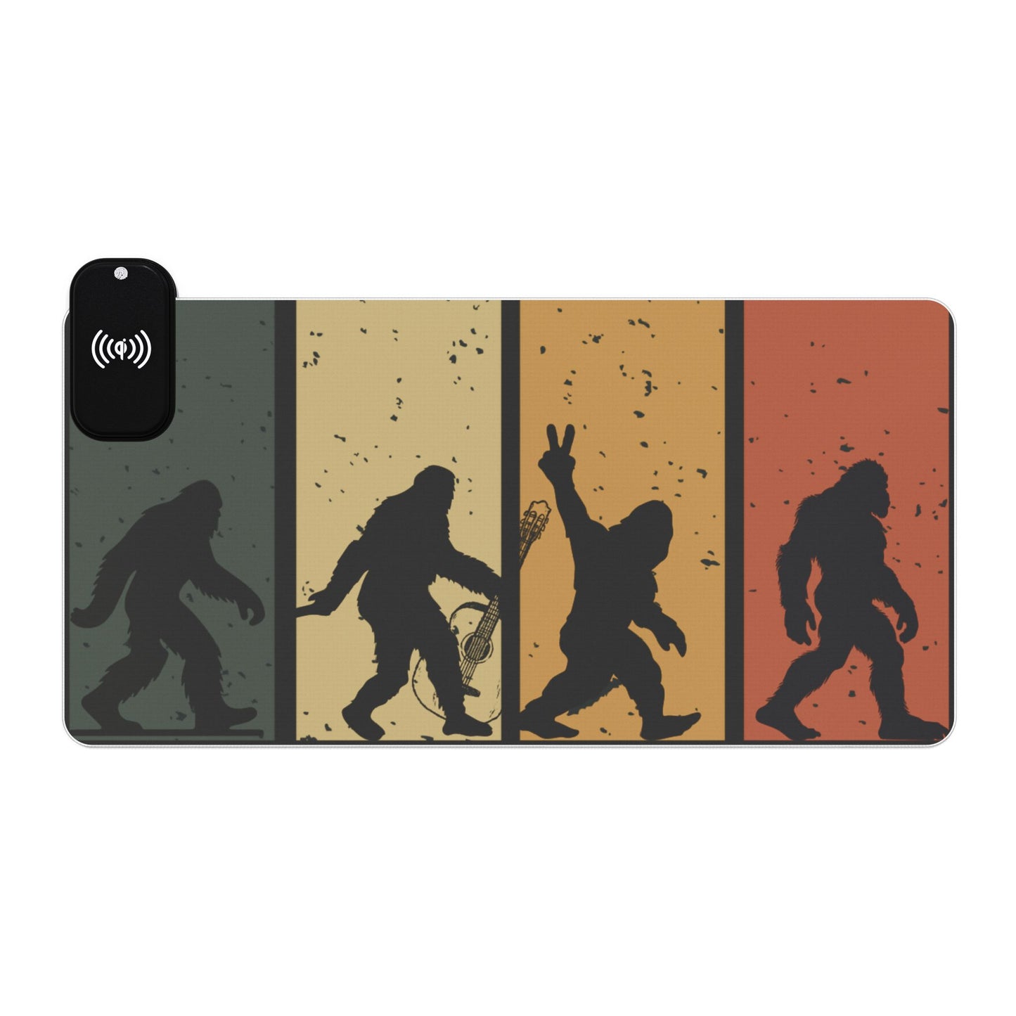 Bigfoot Roads - LED Gaming Mouse Pad, Wireless Charging