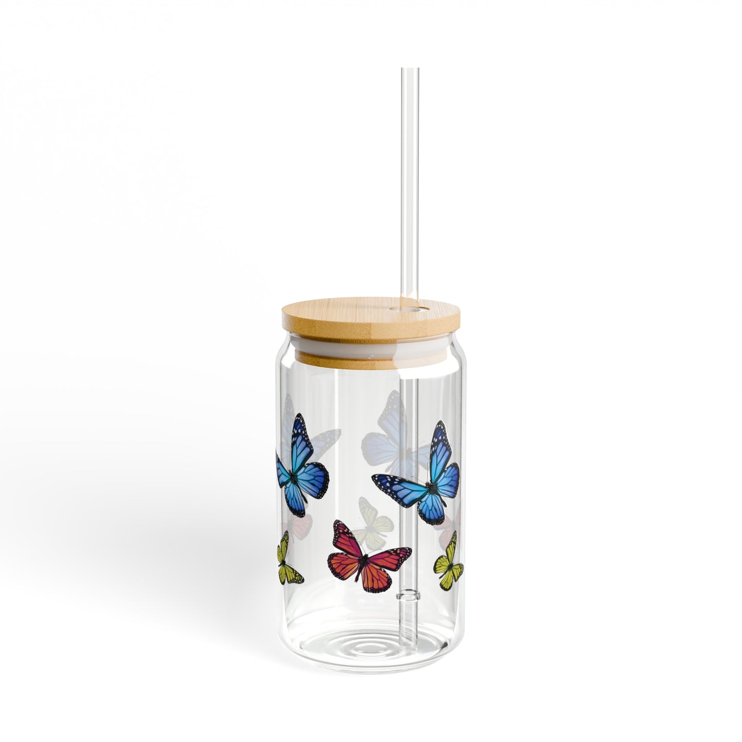Butterfly Sipper Glass, 16oz