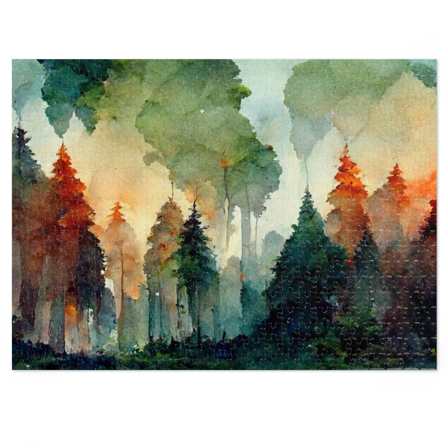 Painted Mountain Jigsaw Puzzle with Tin