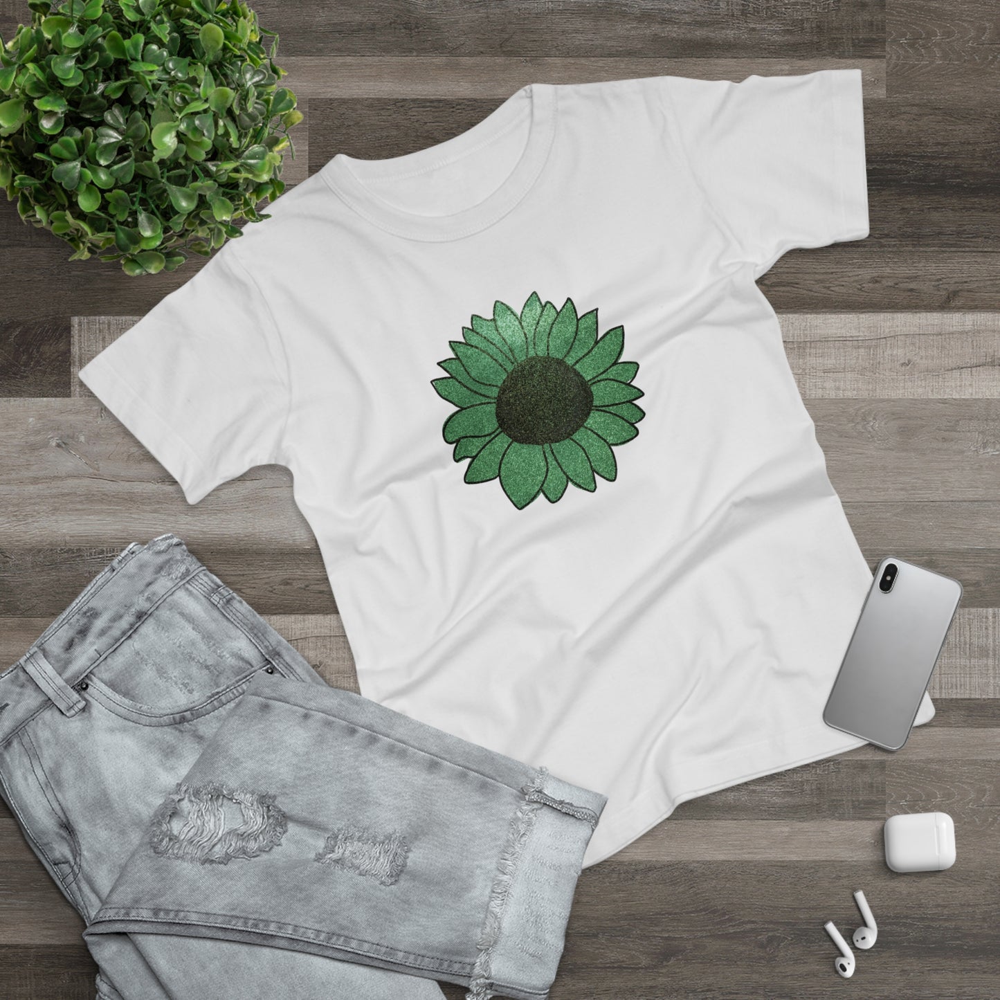 Green Flower Women's T-shirt