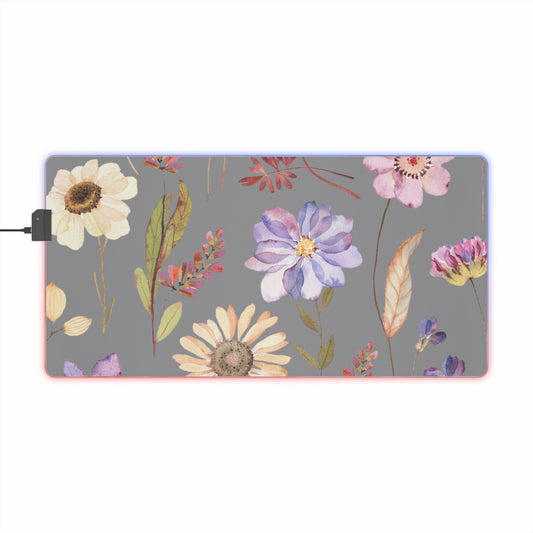 Floral LED Gaming Mouse Pad