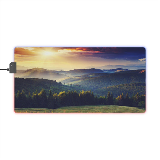 Sunset in the Mountains LED Gaming Mouse Pad