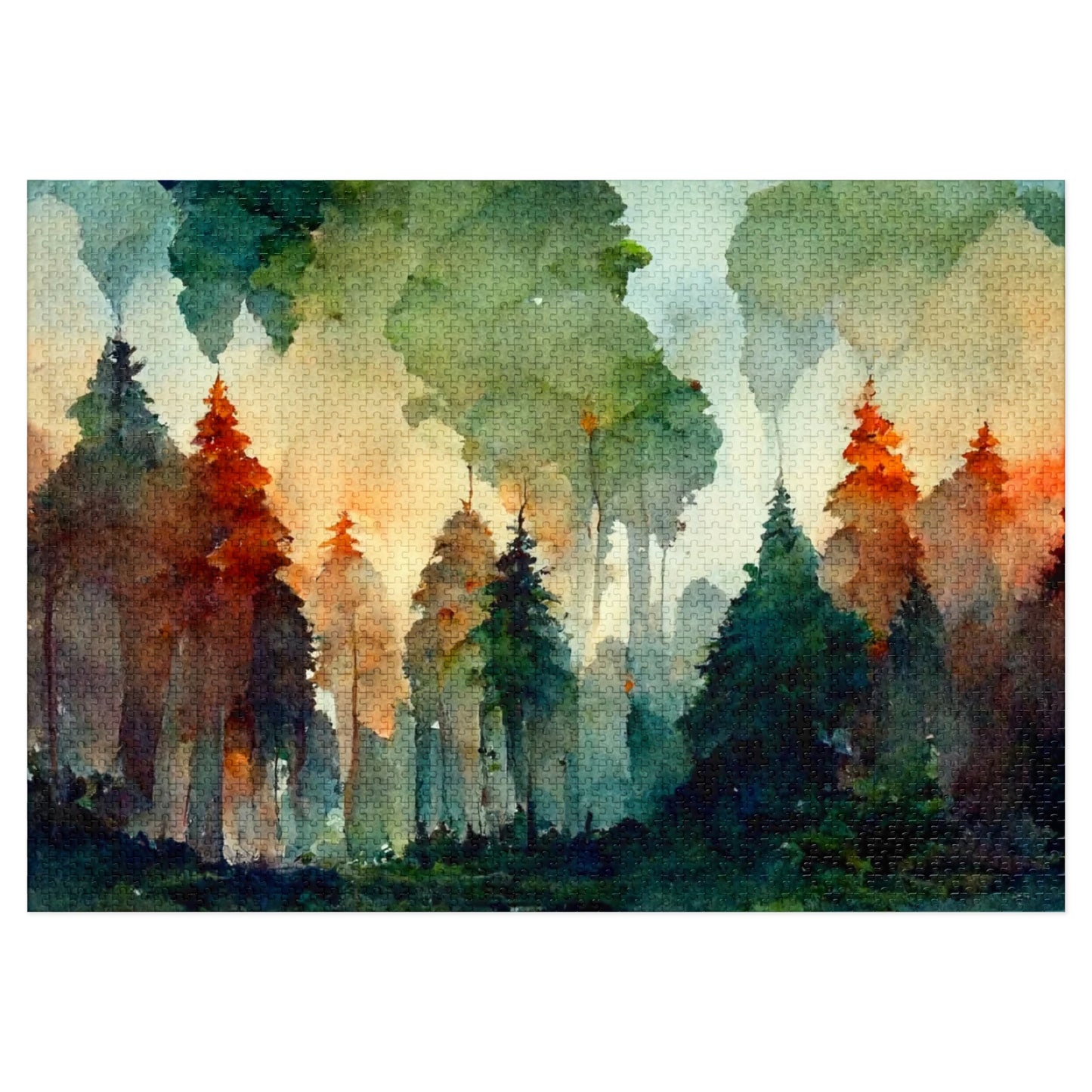 Painted Mountain Jigsaw Puzzle with Tin