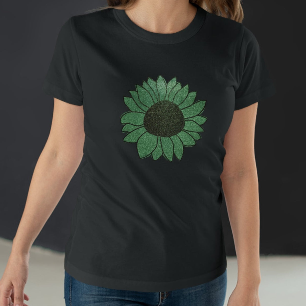 Green Flower Women's T-shirt