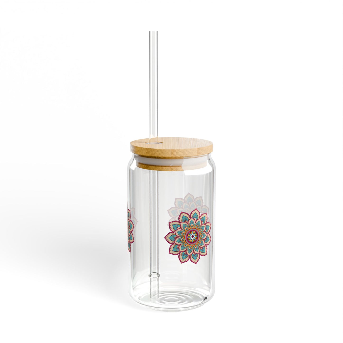 Spring Flower Sipper Glass, 16oz