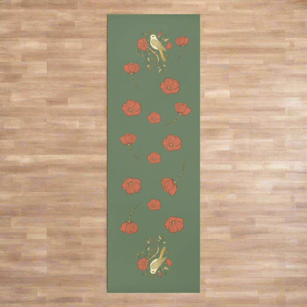 Vintage Bird Yoga Mat