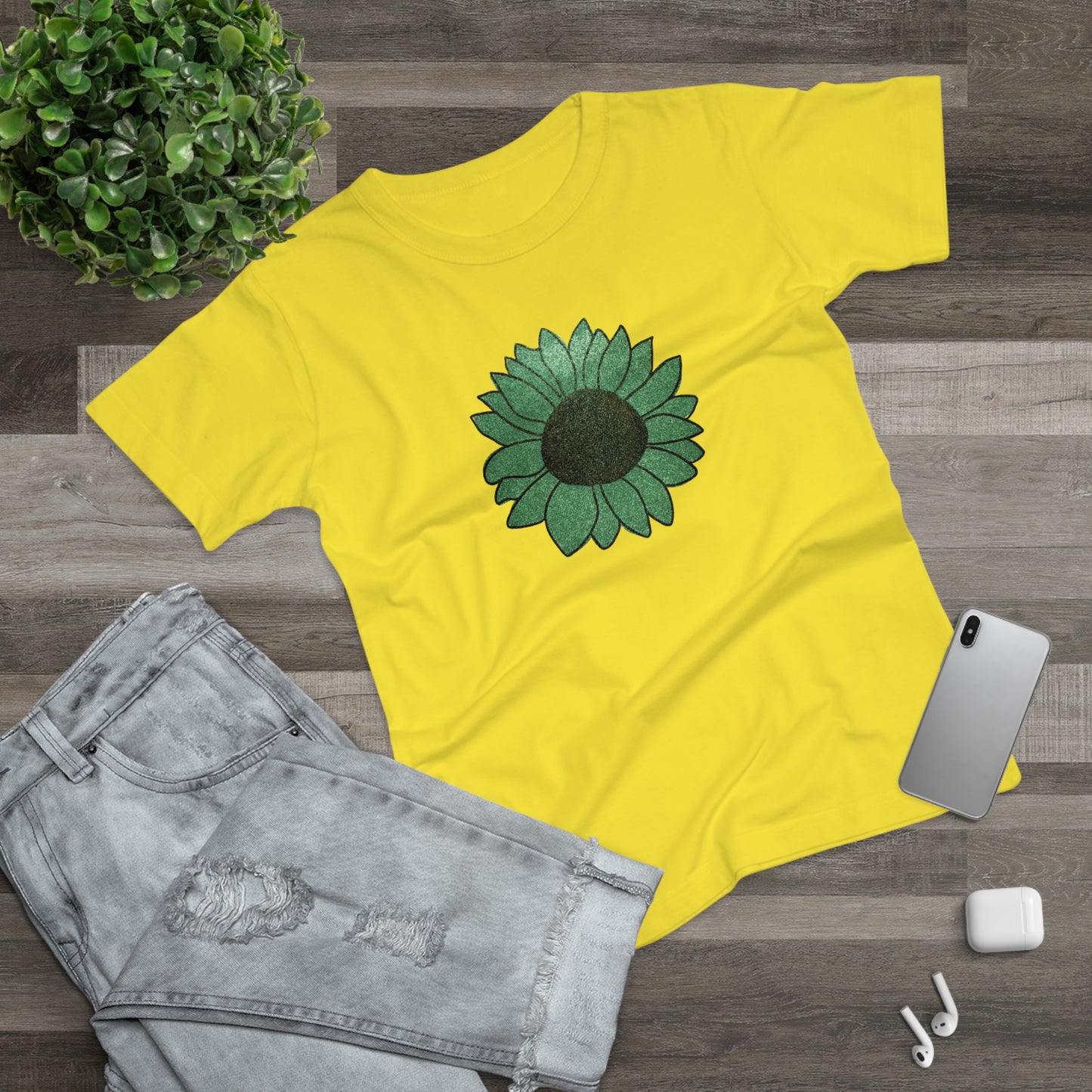 Green Flower Women's T-shirt