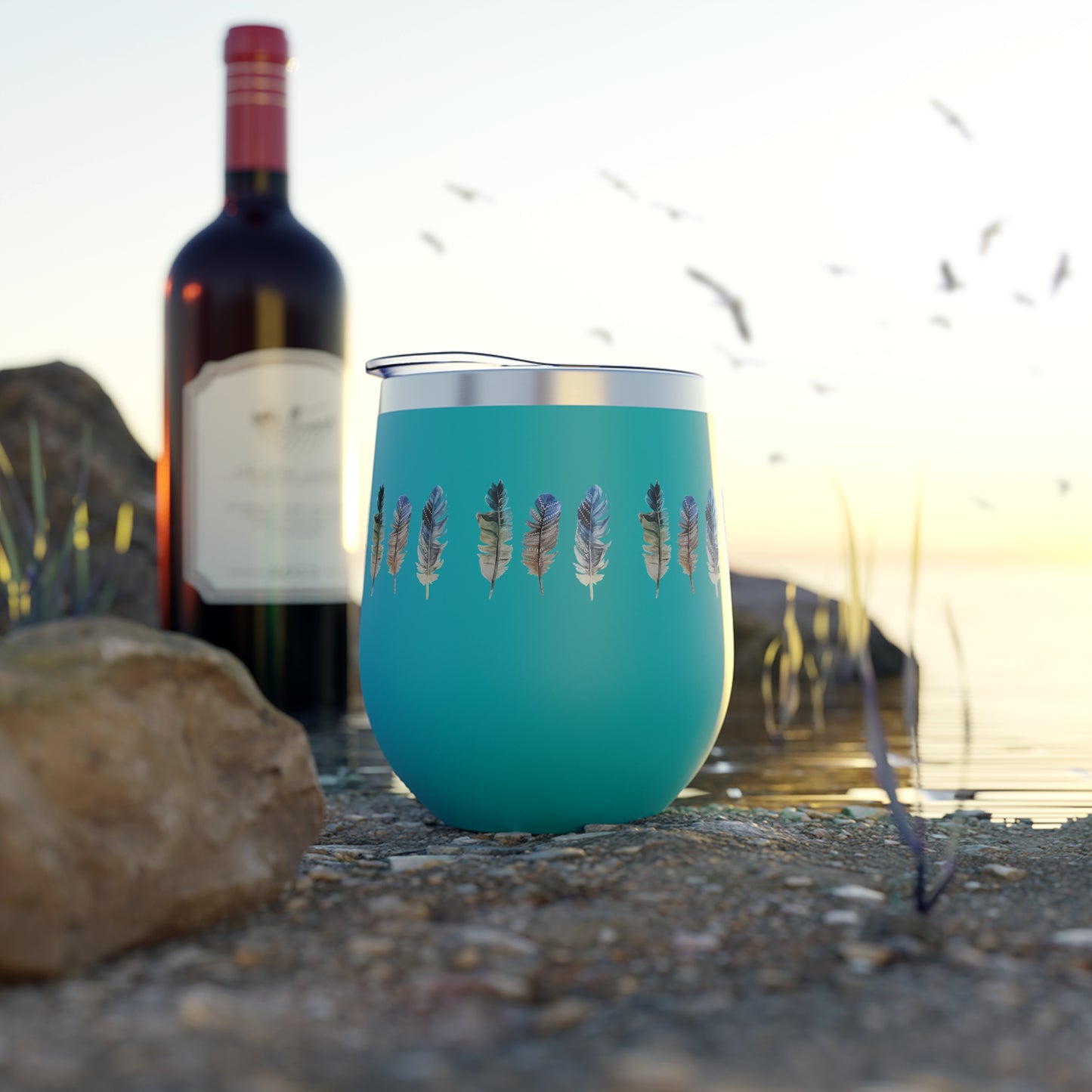 Feathers Copper Vacuum Insulated Cup, 12oz