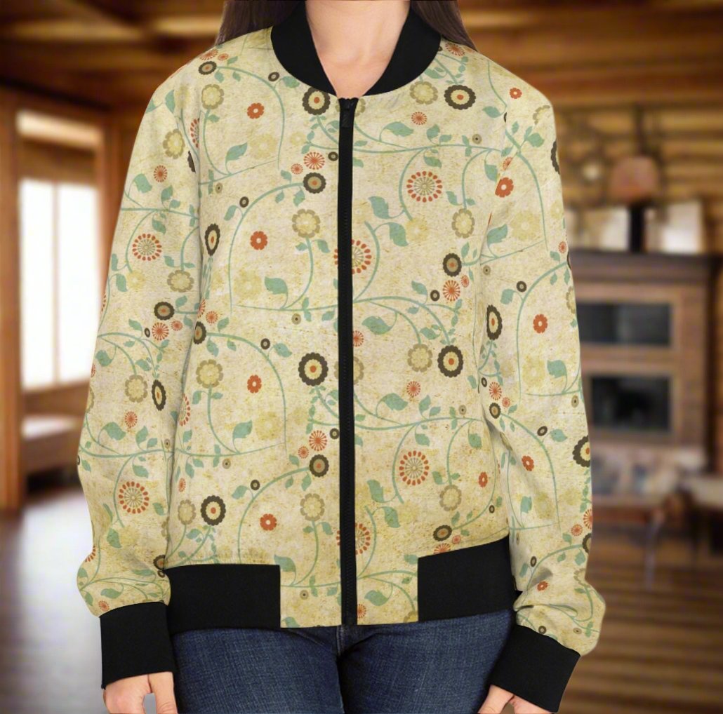 Vintage Flowers Women's Bomber Jacket