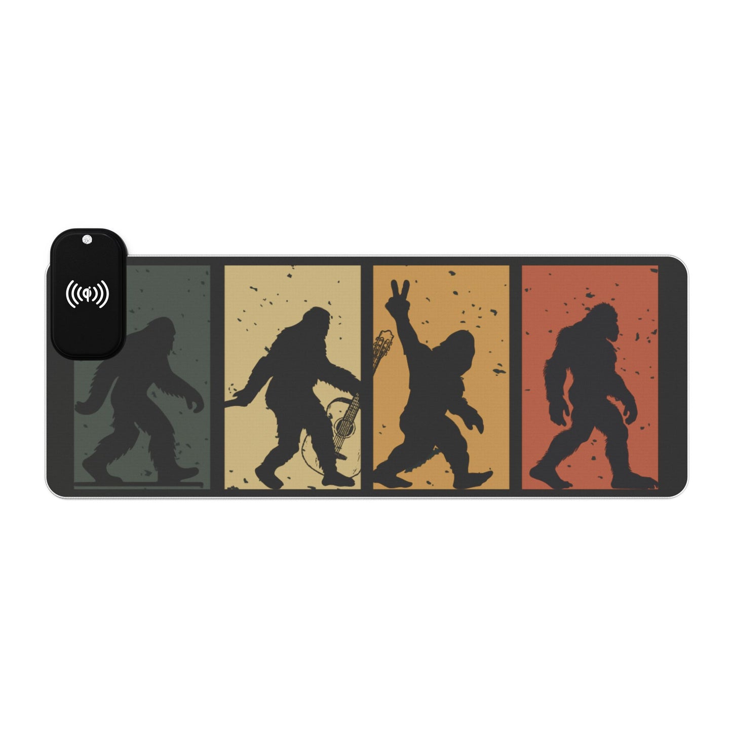 Bigfoot Roads - LED Gaming Mouse Pad, Wireless Charging