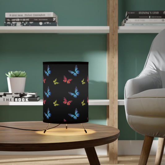 Butterfly Tripod Lamp with High-Res Printed Shade, US\CA plug
