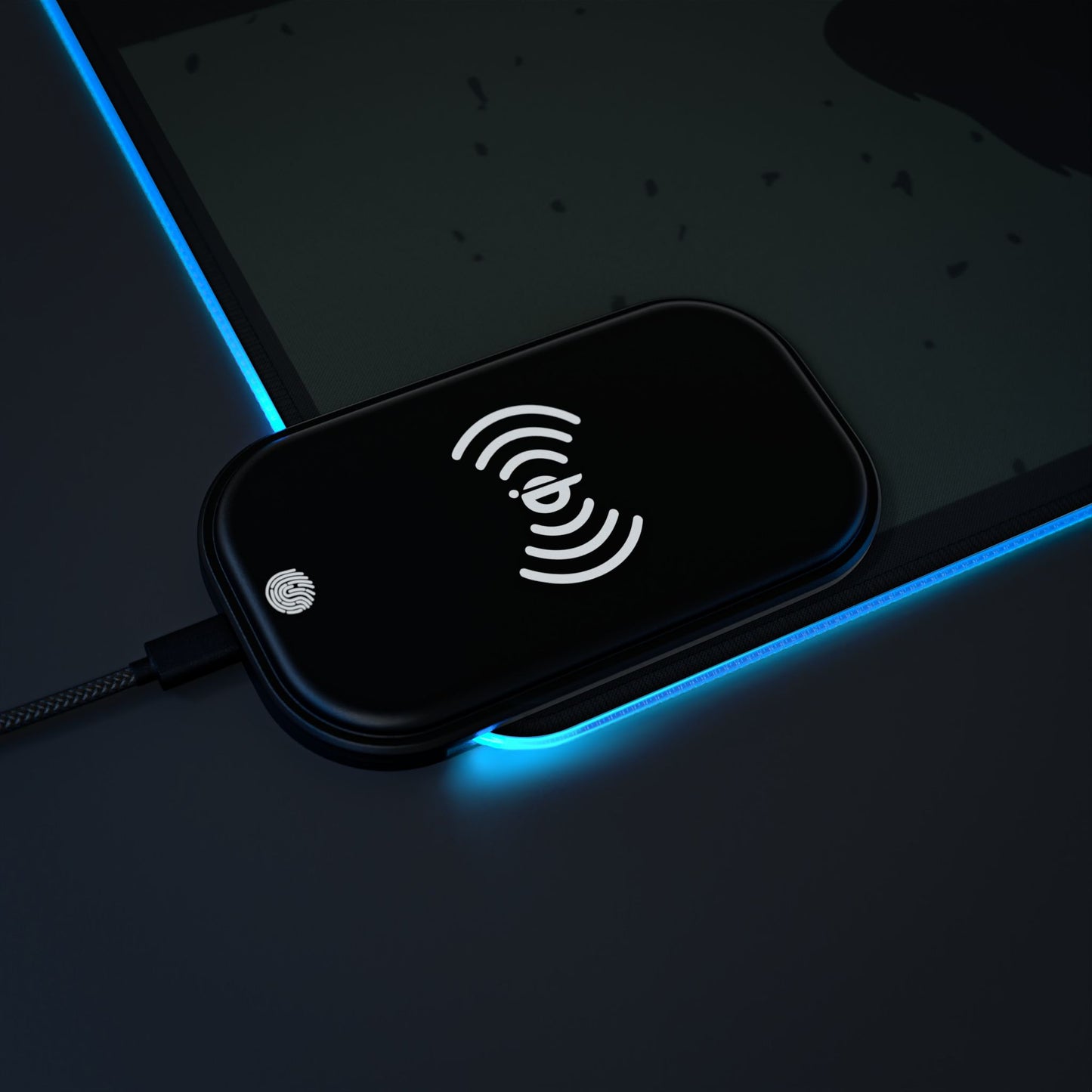 Bigfoot Roads - LED Gaming Mouse Pad, Wireless Charging