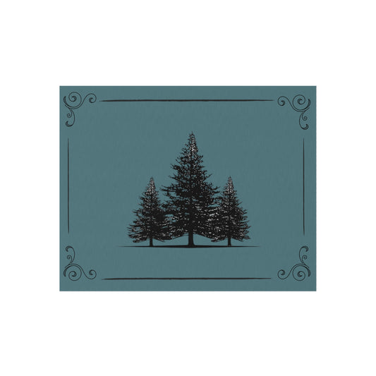 Mountain Pines Indigo Blue Outdoor Rug