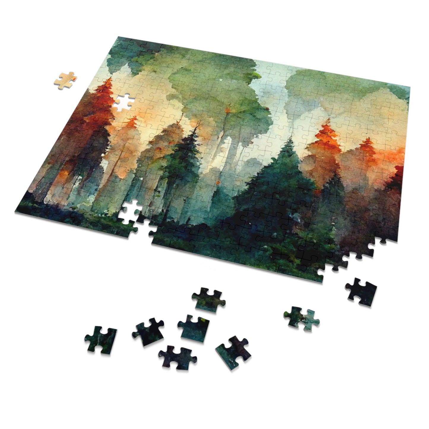Painted Mountain Jigsaw Puzzle with Tin