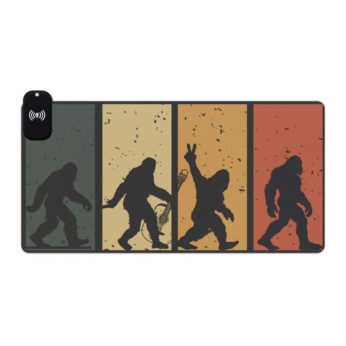 Bigfoot Roads - LED Gaming Mouse Pad, Wireless Charging
