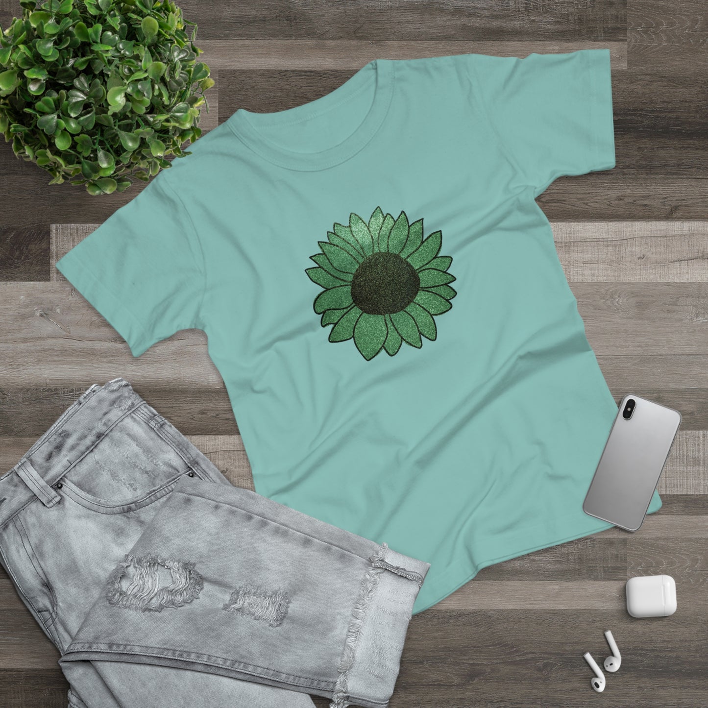 Green Flower Women's T-shirt