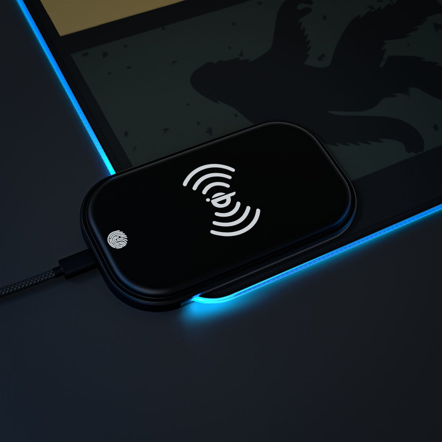 Bigfoot Roads - LED Gaming Mouse Pad, Wireless Charging