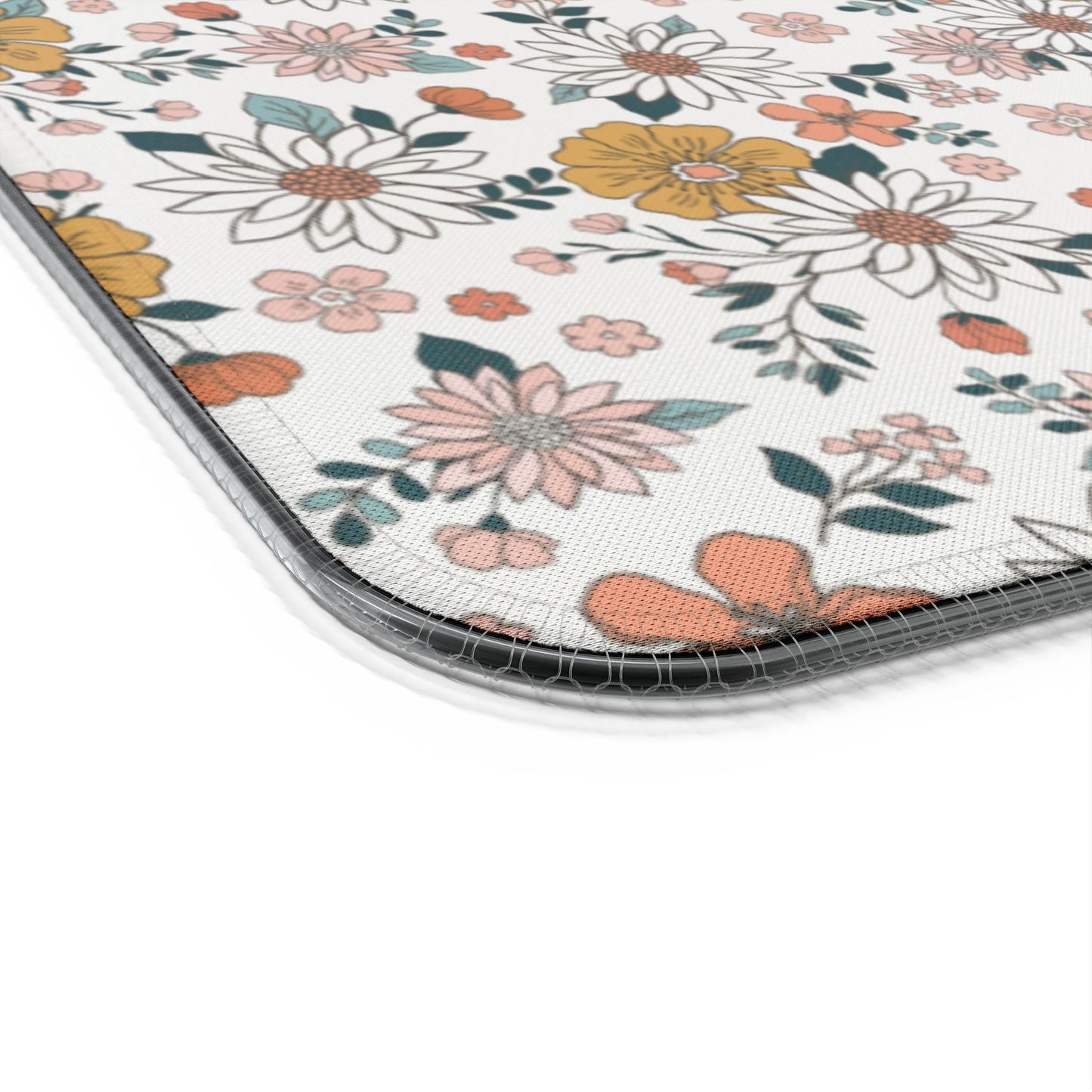 Retro Flower LED Gaming Mouse Pad, Wireless Charging