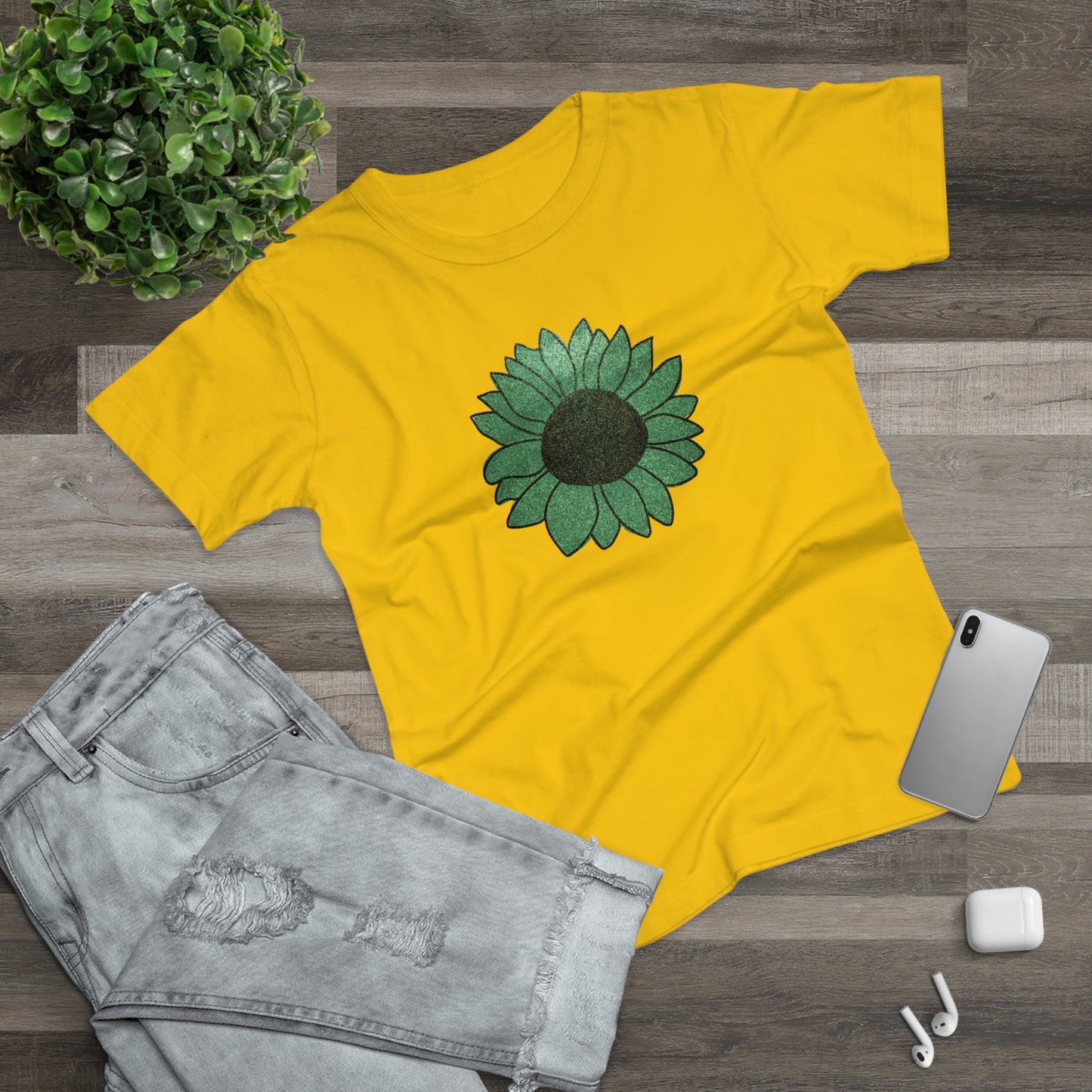 Green Flower Women's T-shirt