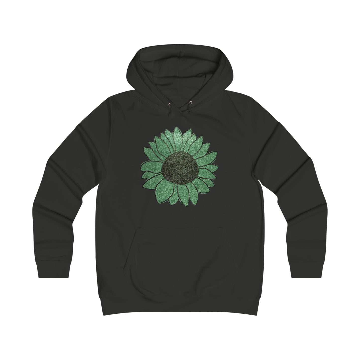 Green Flower Girlie Cut Hoodie
