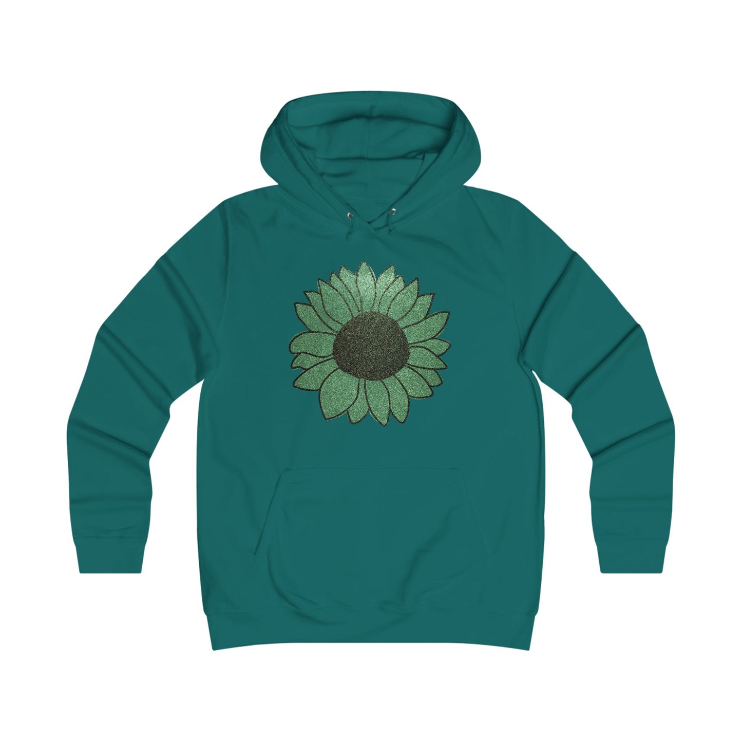 Green Flower Girlie Cut Hoodie