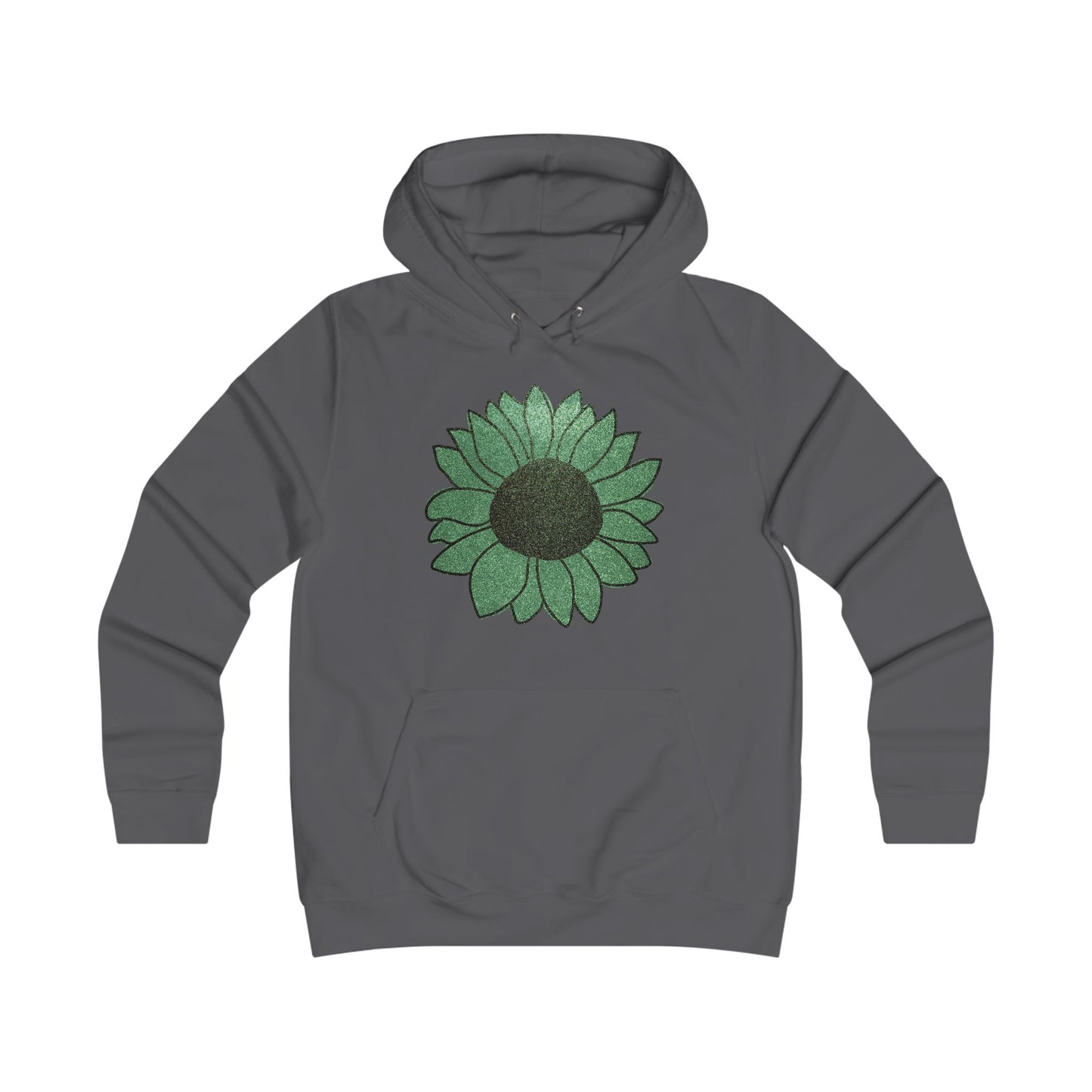 Green Flower Girlie Cut Hoodie
