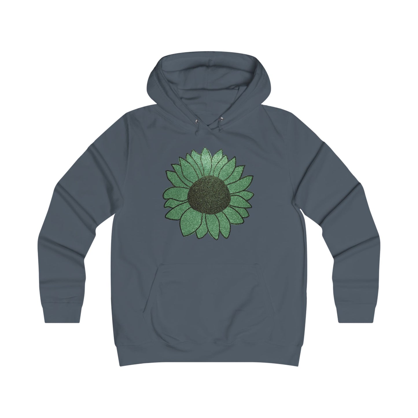 Green Flower Girlie Cut Hoodie