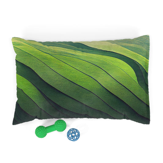 Green Waves Pet Bed