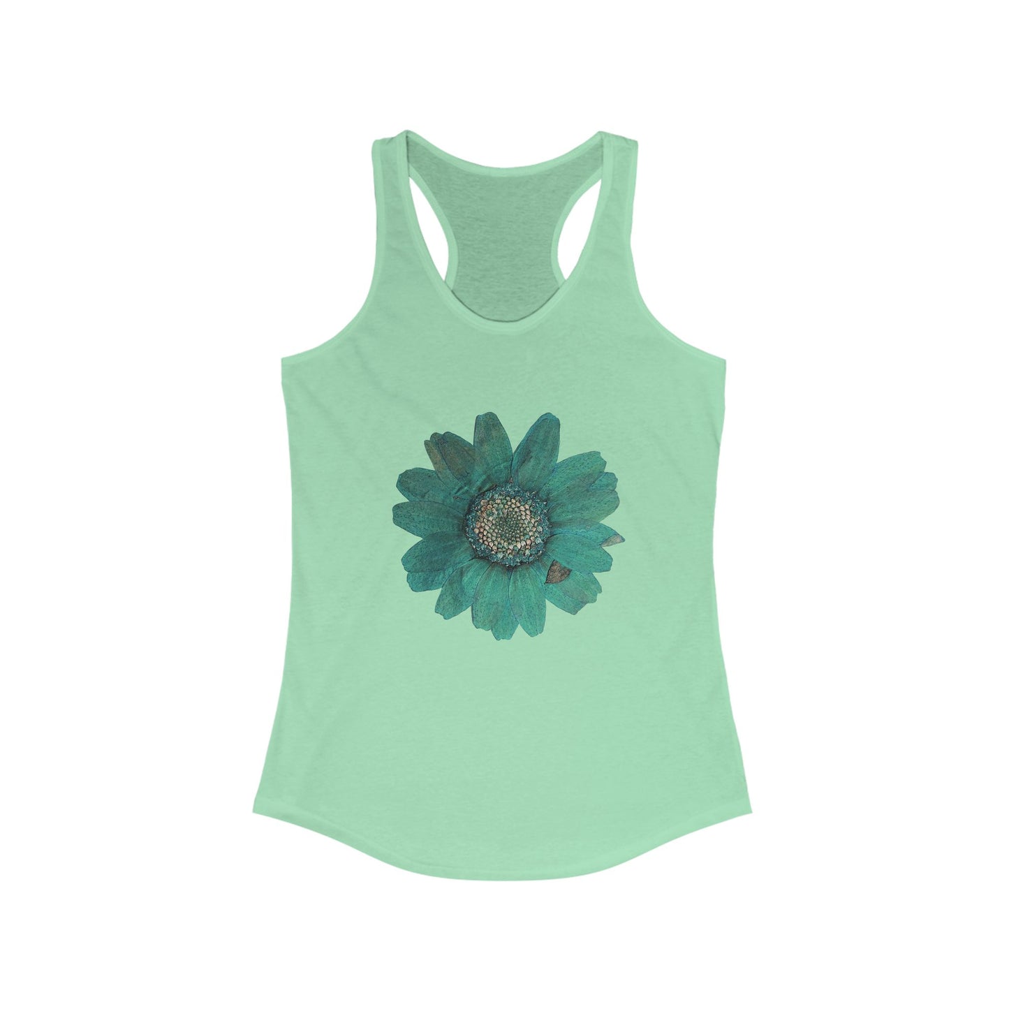 Blue Flower Racerback Tank