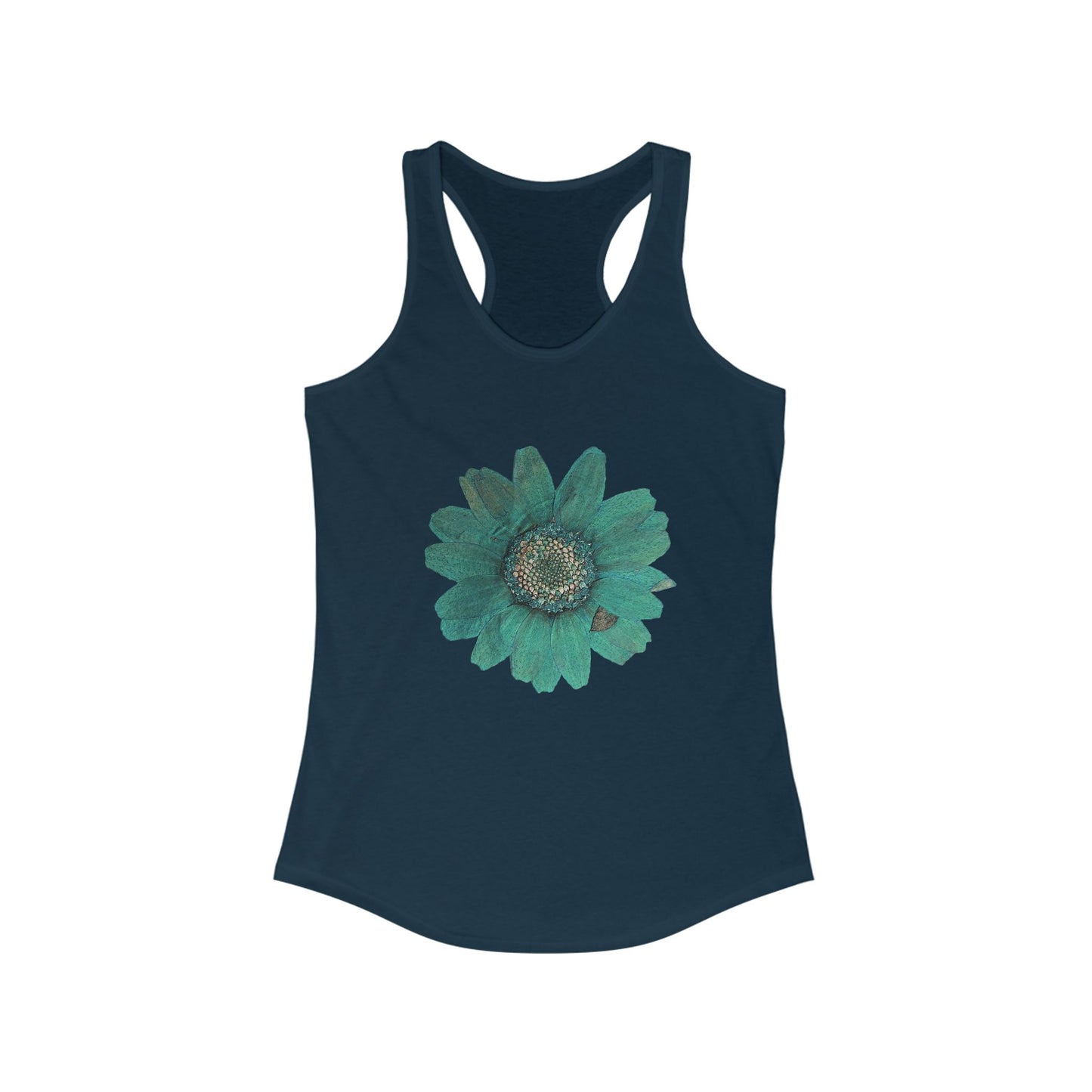 Blue Flower Racerback Tank