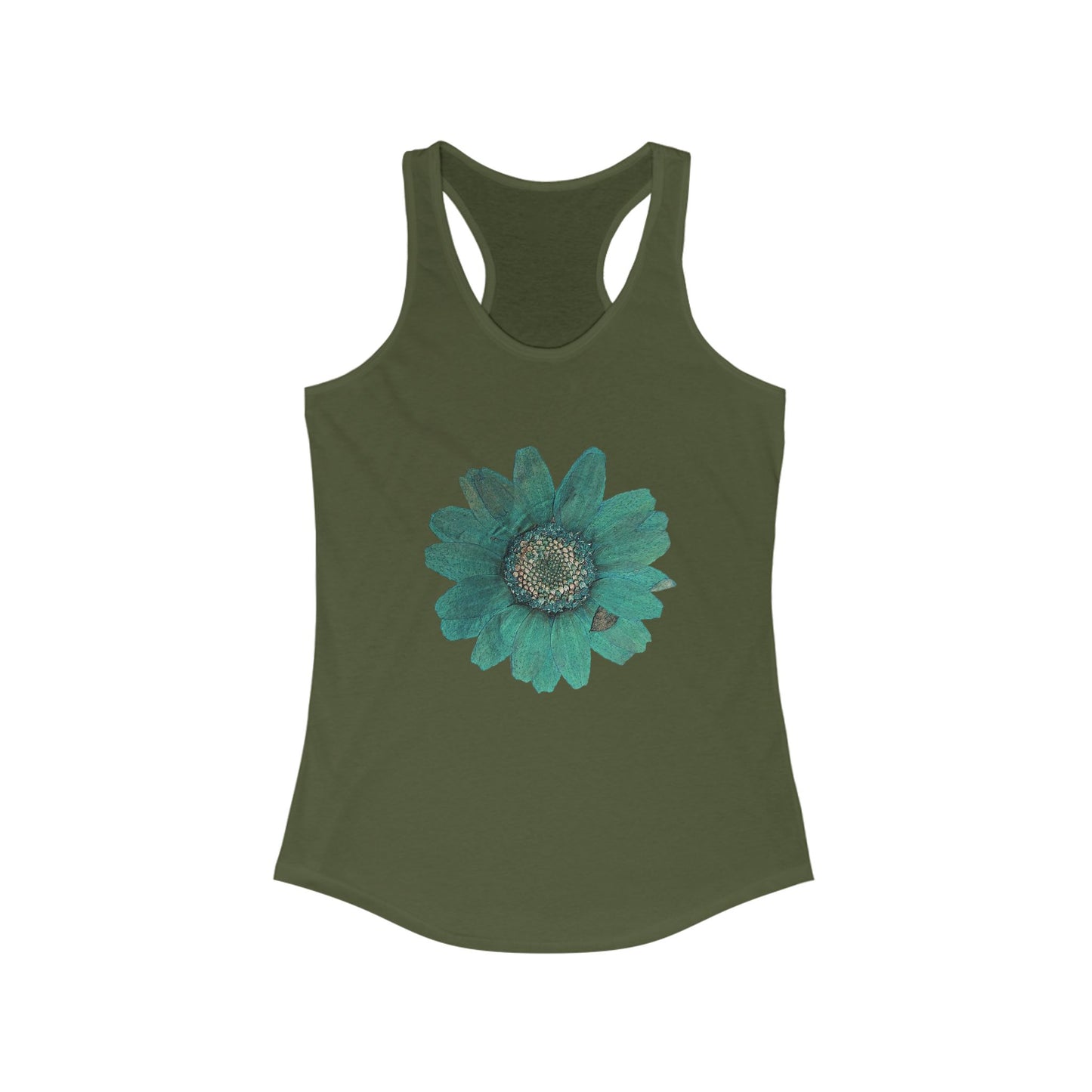 Blue Flower Racerback Tank