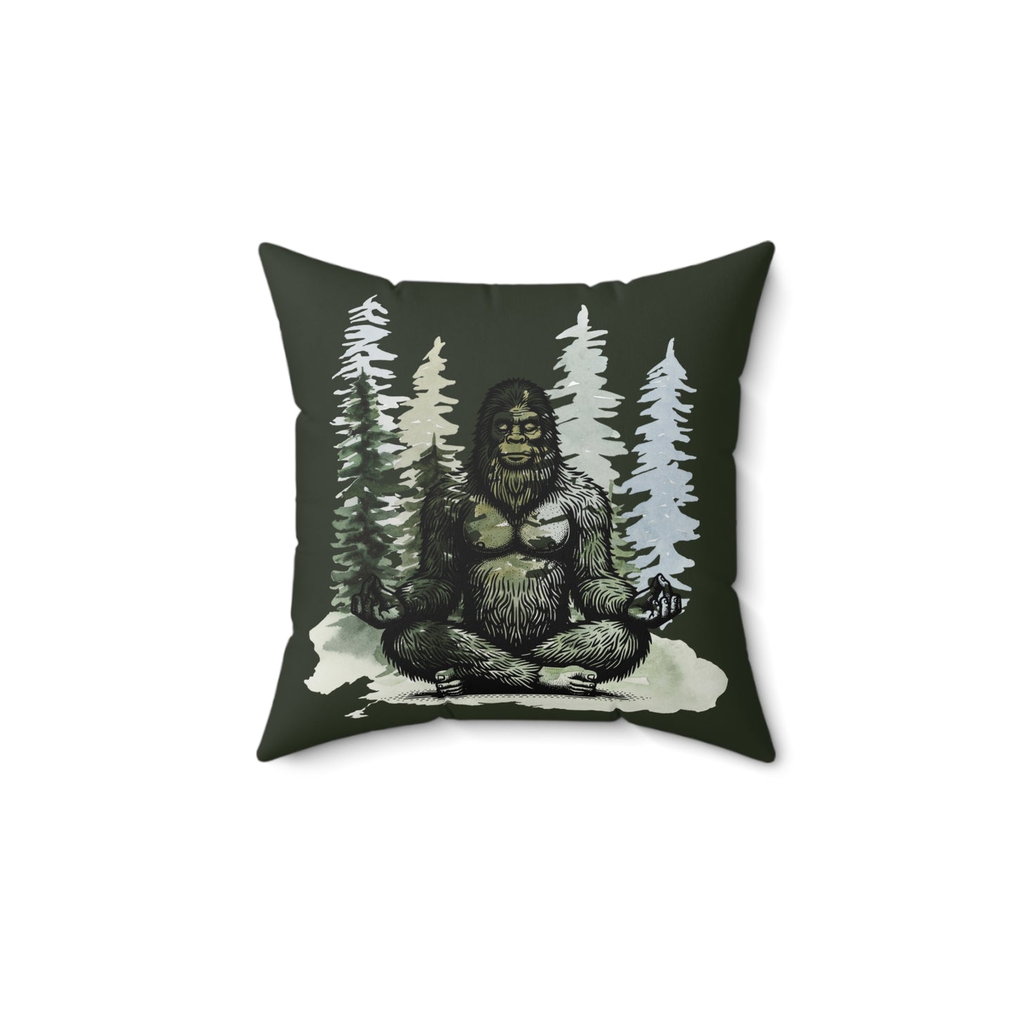 Bigfoot Zen Square Pillow