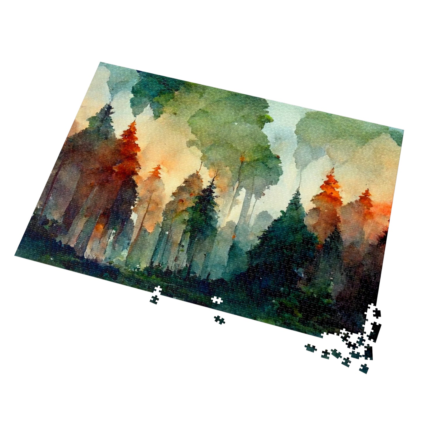 Painted Mountain Jigsaw Puzzle with Tin