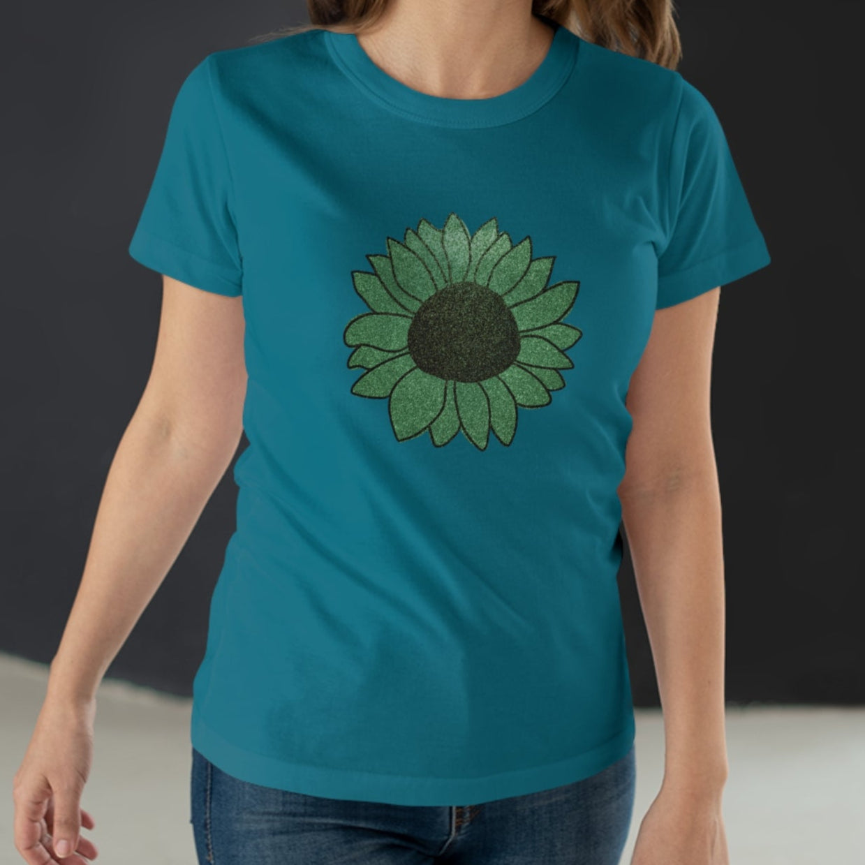 Green Flower Women's T-shirt