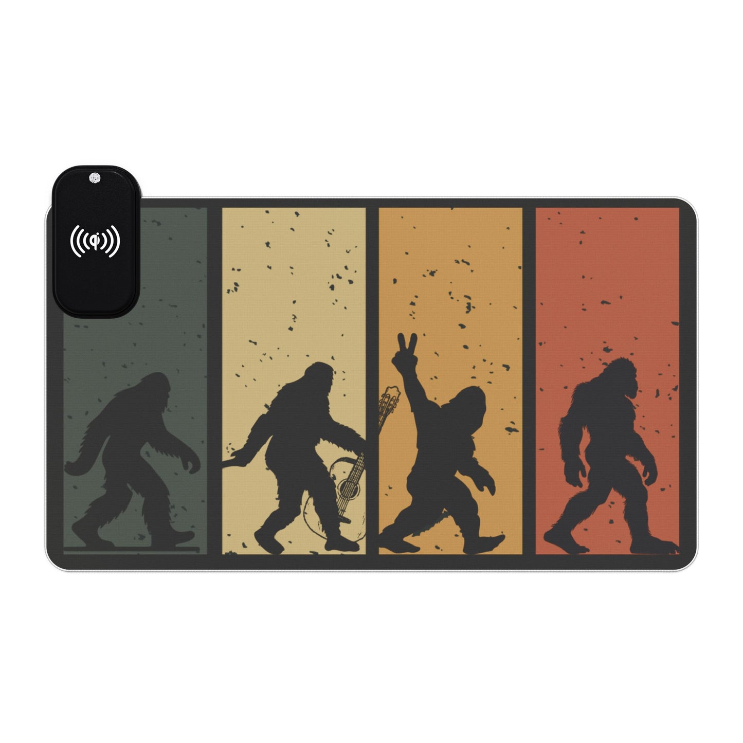 Bigfoot Roads - LED Gaming Mouse Pad, Wireless Charging