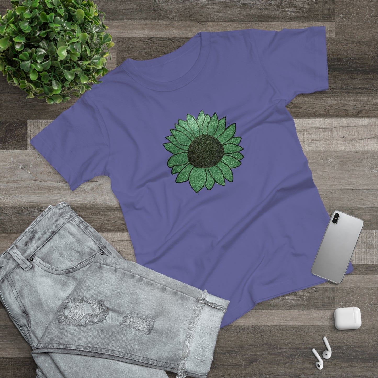 Green Flower Women's T-shirt