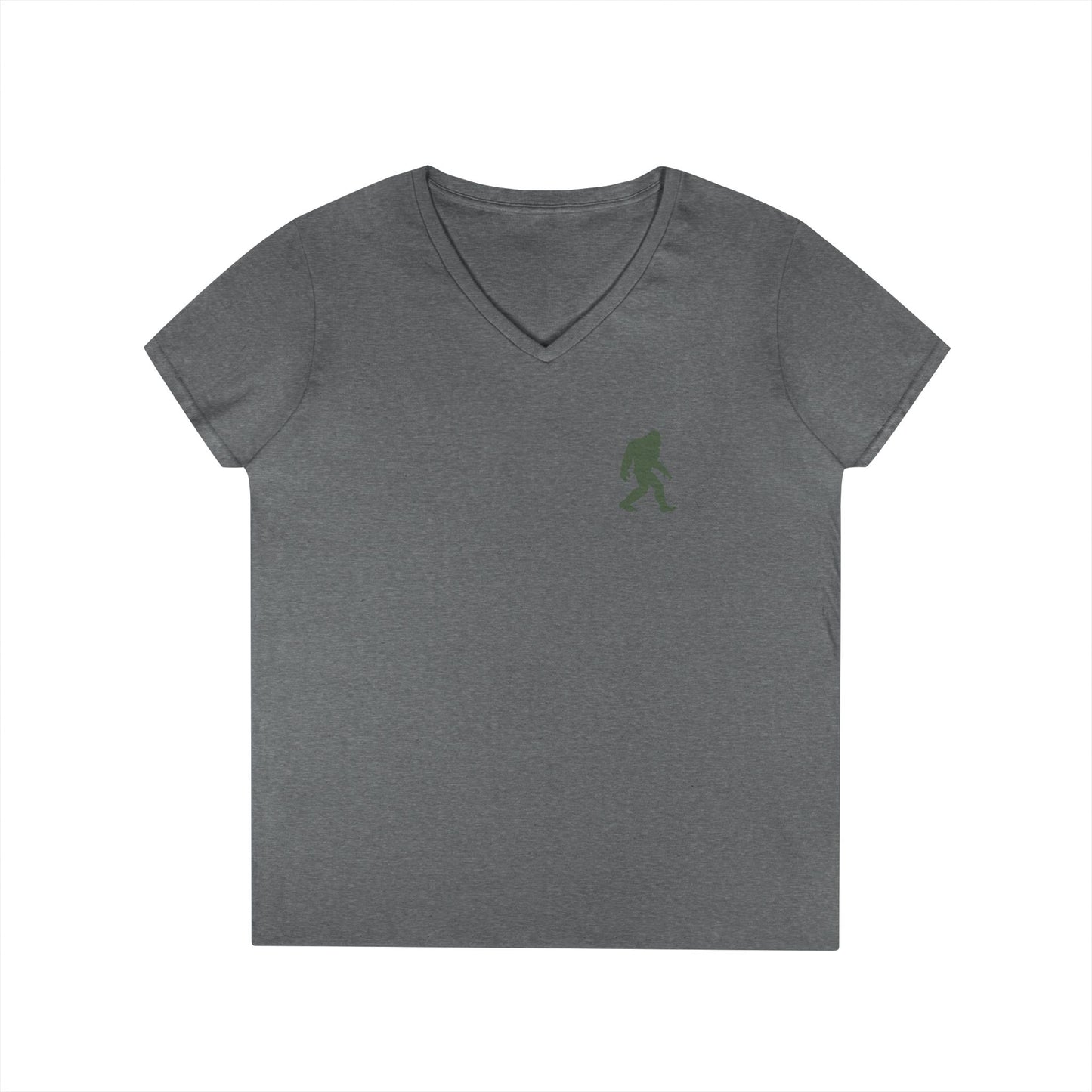 Bigfoot Forest Ladies V-Neck T-Shirt
