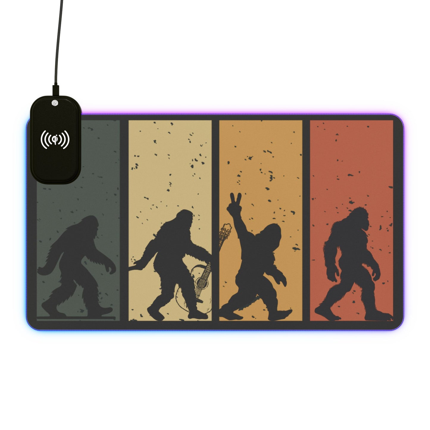 Bigfoot Roads - LED Gaming Mouse Pad, Wireless Charging