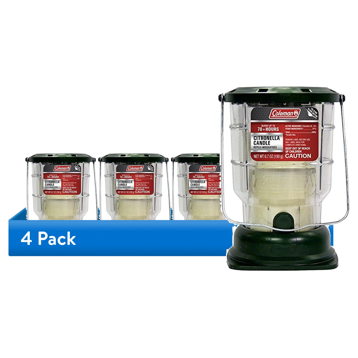 Citronella Candle Outdoor Lantern - 70+ Hours, 6.7 Ounce, Green