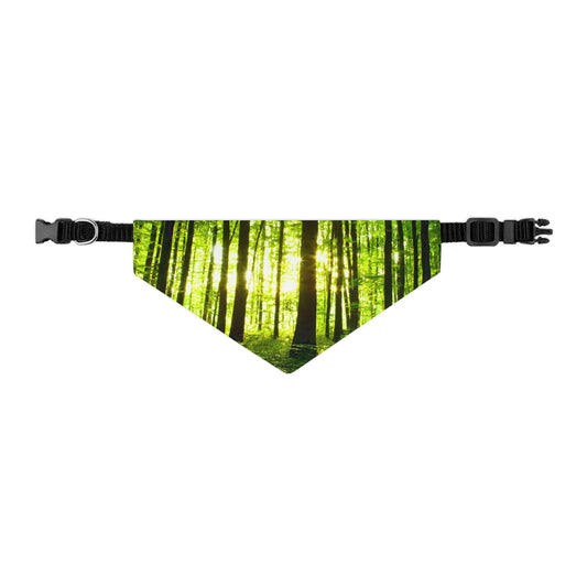 Green Forest Pet Bandana Collar